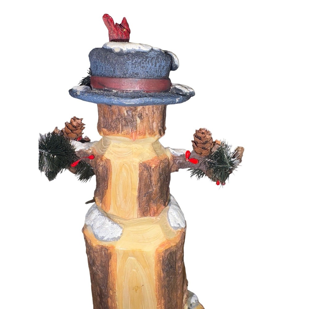 Roman, Inc.‎ Rustic Wooden Snowman Music Box "Walking In A Winter Wonderland" - Picture 12 of 16